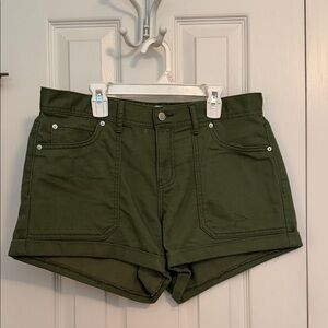 Vanilla Star Olive Green Jean Shorts